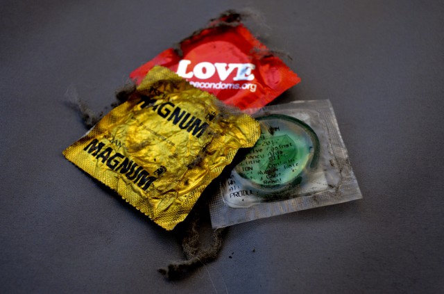 Condoms are shown as not being utilized by some who's sex lives do not practice safe sex on purpose and choose to go Bareback. Amanda Peterson