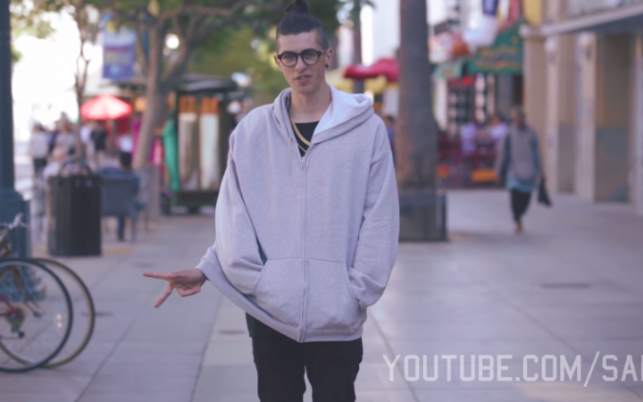 A screenshot of Sam Pepper before he begins his