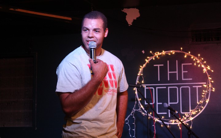 Photo taken by Michael Leri. Adrian McNair opens the show with his own act.