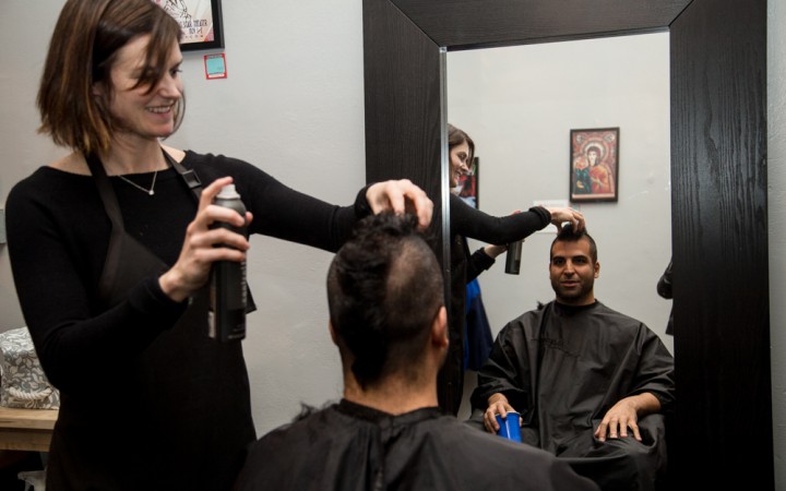 Downtown Salon Gives Men Free Haircuts