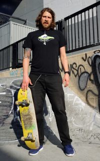 Kelly Weber poses for a portrait at SoMa Skate Park. Perng-chih Huang // Xpress Magazine