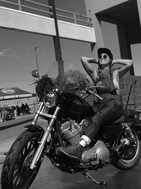 Kanya+Velichansky+poses+on+her+Harey+Sportster+at+the+Litas+SF+x+Litas+Sacramento+bike+wash+for+Harley-Davidson+Sacramento+on+June+8%2C+2019.