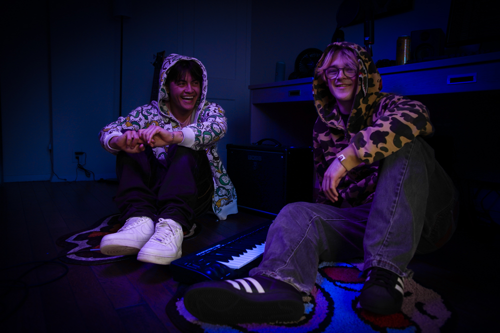 Luca Stiehm and Emmett Penney were paired as roommates in 2023. Now, the duo collaborate as friends to produce music in the comfort of their home. (Autumn DeGrazia / Xpress Magazine)