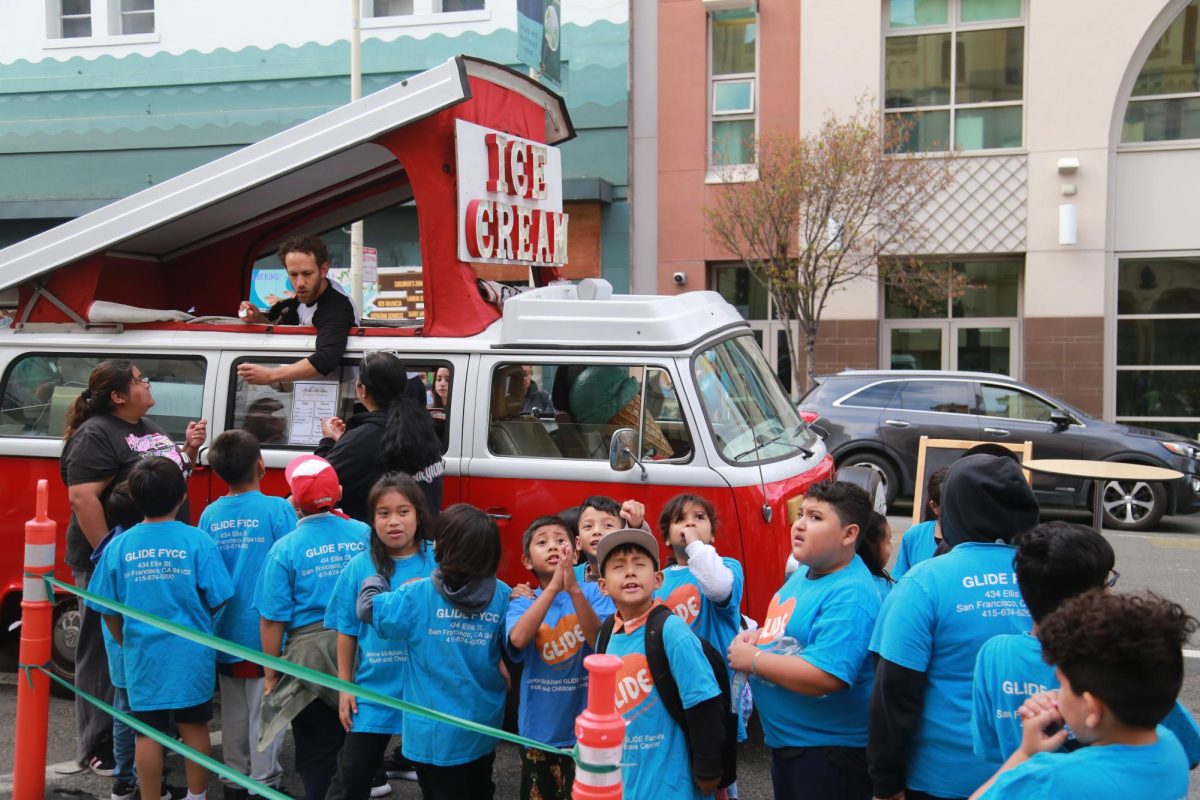 Glide's Family Youth and Childcare Center brought children from multiple grades to the event, giving them a rare opportunity to enjoy time outdoors after a long school day. (Hannah Clark-Nixon / Xpress Magazine)