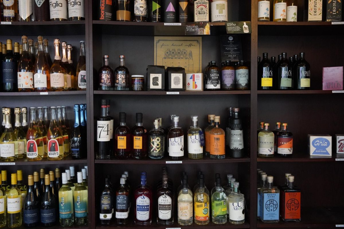 Non-alcoholic drink options at Ocean Beach Cafe. Ocean Beach Cafe is the first dedicated non-alcoholic bar and bottle shop in San Francisco. The storefront was originally a deli. (Giselle Garza Lerma / Xpress Magazine)